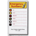 Emergency Numbers Pick 4 Mega-Mags Magnet (3 1/2"x6")